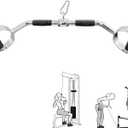LAT Pulldown Bar Press Down Bar Heavy Duty Cable Machine Attachments V-Shaped Bars with Rubber Handgrips for Gym Home