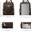 Makes Backpack Purse for Women PU Leather Travel Satchel Handbag Convertible Design Bag with Purse