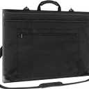 ZKOO Light Weight Art Portfolio Bag, Artist Canvas Case with Detachable Shoulder Strap, Leather Corners, Art Portfolio Case 18 X 24 for Artwork, Poster, Sketching, and Drawing (18" x 24" Black)