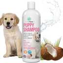 16 fl oz Tearless Puppy Shampoo and Conditioner - Anti Itch Dog Shampoo Sensitive Skin - Coconut Oil Oatmeal Pet Shampoo for Puppies, Made in The USA