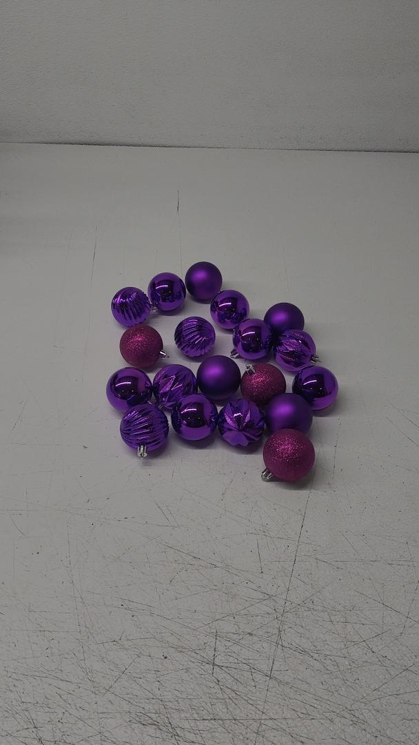 2.36" Christmas Ball Ornaments Purple 19 Pcs Small Shatterproof Christmas Tree Decorations Xmas Tree Christmas Ornaments Balls with Hanging Loop for Halloween Wedding Holiday Party Wreath Home Decor