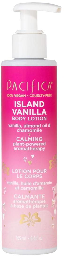 Pacifica Body Lotion - Island Vanilla Body Moisturizer - Plant Powered Aromatherapy - Tropical Vanilla Coconut Scent -w/Vitamin E, Almond Oil & Coconut Water Vegan & Cruelty-Free Dermatologist Tested (5.6 Fl Oz (Pack of 1))