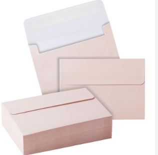 Paper Junkie 50-Pack A1 Invitation Envelopes for RSVP, Party Invitations & Wedding, Metallic Pink, 3 5/8×5 1/8 