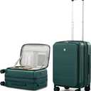 Hanke Hardside Expandable Carry On Luggage, 20 Inch Top Opening Trunk Luggages with Spinner Wheels, All-PC Hard Shell Carry-On Suitcase, Lightweight & TSA Airline Approved (Blackish Green, 46L)