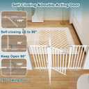 41" Extra Tall Dog Gate Indoor,30-62.5" Wide Heavy Duty Pet Gate for Doorways,Baby Gate with Walk Through and Auto Close, Pressure Mounted, Suitable for Stairs,Kitchen,White