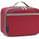 FlowFly Kids Lunch box Insulated Soft Bag Mini Cooler Back to School Thermal Meal Tote Kit for Girls, Boys,Women,Men, Deep Red