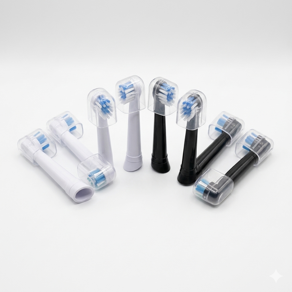 Replacement Toothbrush Head Compatible with Oral B IO, Replacement Heads for Oral B IO 3 4 5 6 7 7G 8 9 10 Series Electric Toothbrushes, Black, 12 Count