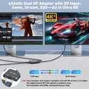 4K@60Hz DisplayPort to Dual DisplayPort Splitter Adapter, Display Port Splitter for Dual Monitors, DP 1.4 Splitter 1 in 2 Out, Displayport MST Hub for PC, Graphics Card, NVIDIA, AMD