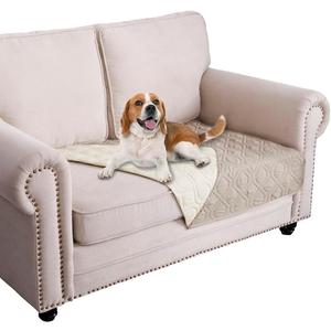 Ameritex Waterproof Dog Bed Cover Pet Blanket for Furniture Bed Couch Sofa Reversible (30x53 Inch (Pack of 1), Cream+beige)