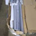 BARNSMITH 48in x 96in Glass Barn Door with 8FT Nickle Sliding Door Hardware Included, 5-Panel Frosted Glass Sliding Barn Door, Solid Wood Covered with Water-Proof PVC Surface, Easy Assembly, Black