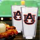 The Memory Company Officially Licensed NCAA 16 oz Pint Glasses Set of 2-16 oz Pint Glass, Licensed Team Drinkware, Stylish Gameday Glassware, Team Logo