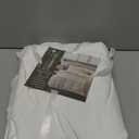 NEXHOME PRO 100% Organic Cotton Duvet Cover Queen Size, Linen Like Pleated Textured White Duvet Cover Set, 3pc Bedding Set with Zipper Closure, Soft, Lightweight and Breathable,90"x90", No Comforter