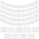 5 Pack White Papel Picado Banner, 90Ft White Mexican Banner for Parties Weddings, Papel Picado Dia De Los Muertos, Cinco De Mayo Decor, Day of The Dead Decorations, Fiesta Party Decoration Supplies