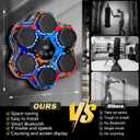 Music Boxing Machine, Smart Bluetooth Boxing Machine with Gloves, Wall Mounted Music Punching Trainer for Kids Adult, LED Electronic Boxing Workout Target with 9 Modes & 9 Speeds