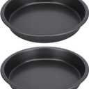 2 Packs Deep Dishes Pizza Pan, 6 Inch Non Stick Pizza Pan, Thickened Carbon Steel Baking Pans for Kitchen, Bakery (6inch)