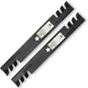 Terre Products, 2 Pack Mulching Lawn Mower Blades, 42 Inch Deck, Compatible with Craftsman, Husqvarna, Poulan, Replacement for 134149, 138971, 138498, 127843, 532138971, 532138498, PP24003
