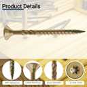 Deck Screws 3 Inch, #10 x 3'', Rust Resistant, Brown Epoxy Coated, Outdoor Screws, Torx/Star Drive, T25 Bit,5lb