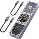 fanxiang SSD Enclosure, USB 3.2 Gen 2 (10 Gbps), M.2 NVME/SATA SSD Enclosure, USB Adapter/Reader, Solid State Drive External Enclosure, Supports M and B+M Keys and Size 2230/2242/2260/2280 SSDs, MD86