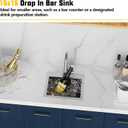 Small Kitchen Sink,15x15 Inch Bar Sink Stainless Steel Drop In Small Kitchen Sink Ideal Choice For Small Space Nice As Toprmount Prep Sink,RV Kitchen Sink With Bottom Grid,Soap Mat And Drain Assembly, 15x15x9 inches