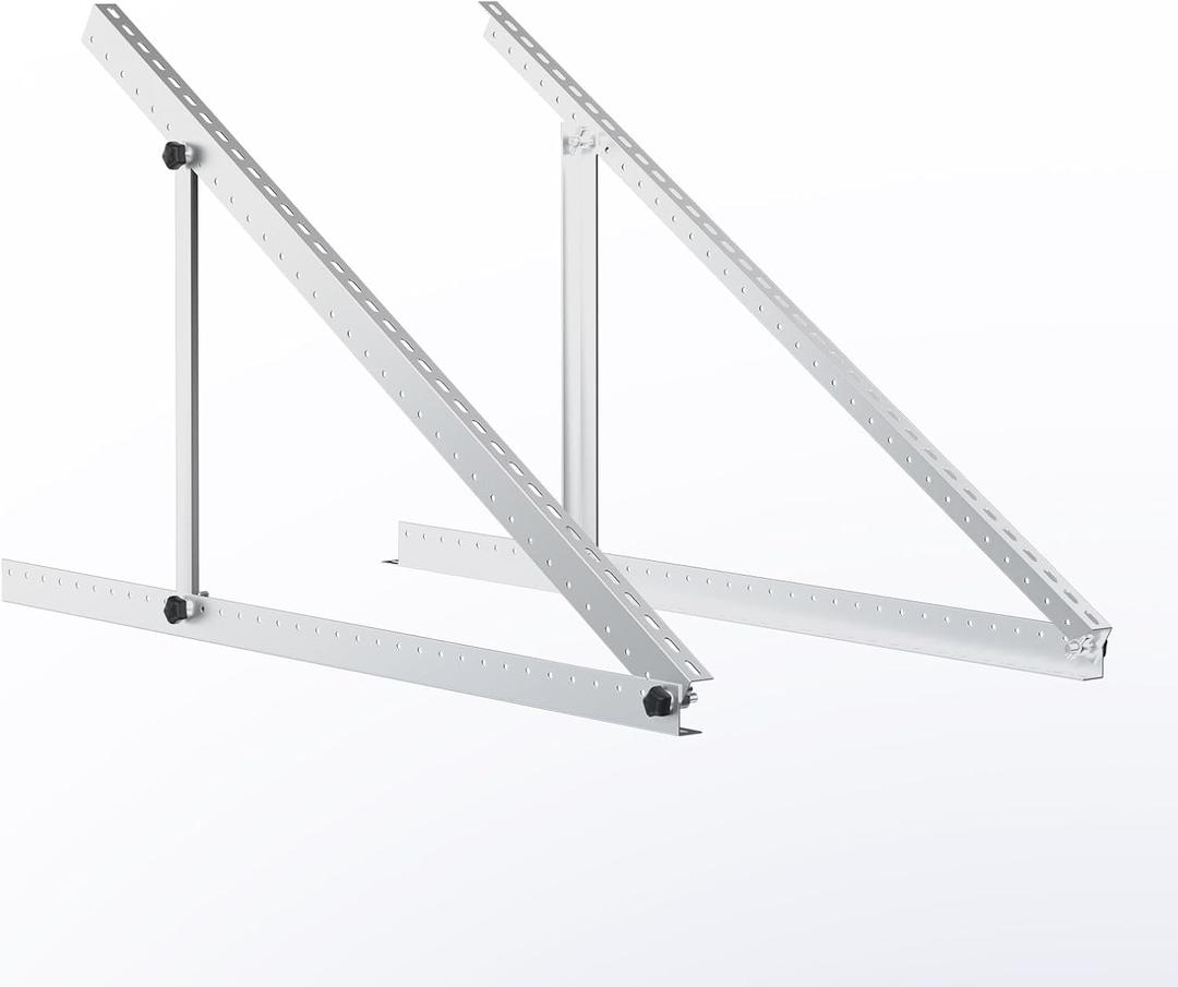 Renogy Solar Panel Mounting Brackets 50in, Adjustable Solar Panel Mount with with Foldable Tilt Legs  Compatible with Flat Surfaces, Supports Up to 320W or 2 x 100W Renogy Panels.