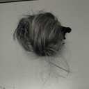 RENERSHOW Grey Medium Length Bob Wig with Bangs Layered Straight Hair Wigs for Women Salt Pepper Wig with Dark Roots Natural Dark Grey Daily Hairstyle Lightweight Hair Replacement Wig