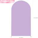 Wokceer 7.2FT Wedding Arch Cover Spandex Fitted Wedding Arch Stand Covers Round Top Chiara Arch Backdrop Cover for Birthday Party Ceremony Banquet Decoration Lavender