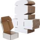 RLAVBL 4x4x2 Shipping Boxes Set of 100, White Small Corrugated Cardboard Box, Mailer Box