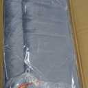 MyDepot Vanity Stool Chair with Storage, Ottoman Faux Fur Soft Padded Modern Cute Small Footrest for Home Entryway Bedroom - Light Gray