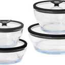 Anyday 8-Pc Microwave Cookware & Food Storage Set (Clear Black Sesame), 8-Piece