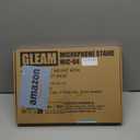 GLEAM Microphone Stand, Mic Stand Floor Detachable Boom Mic Arm Stands with Weighted Round Base, Height Adjustable from 34" to 60"