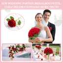 Cliselda 72pcs Red Roses Artificial Flower in Bulk, Realistic Velvet Silk Faux Roses for Wedding Centerpieces, Bridal Bouquets, Home Decor, Anniversary, Valentine's Day Gifts, Mohter's Day Decorations