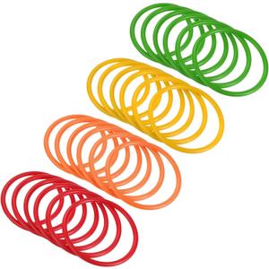 PATIKIL Carnival Ring-Toss Rings Set Plastic Hoops for Outdoor Party Favor Game Booth (8.5cm, Green, Orange, Red, Yellow)