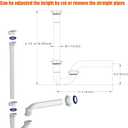 Bathroom Sink Drain Kit,for Most 1-1/4 Bathroom & Kitchen Sink Drain Repair,1-1/4 P Trap or S Trap Sink Plumbing Kit,Sink Pipe Replacement Parts