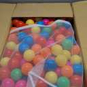 Amazon Basics BPA Free Ball Pit Balls with Storage Bag, Crush-Proof Plastic for Toddlers Kids 12+ Months Play, Phthalate Free, 6 Bright Colors, Pack of 400