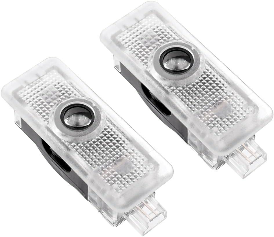 2 Pcs Non-Fading Car Projection LED Projector Laser Emblem Logo Puddle Door Lights for 2012-2019 CLA CLS C-Class Coupe C205 C207 (Star+Lettering)