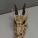 PTC 8.08 Inch Horned Dragon Skull with Fang Teeth Box Statue Figurine