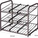 3 Tier Stackable Can Rack Organizer,for food storage,kitchen cabinets or countertops,Storage for 36 cans,Bronze