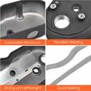 Cast Aluminum Valve Covers with Coil Mounts Compatible with LS Chevy Small Block SB V8 293 325 376 427 - Black