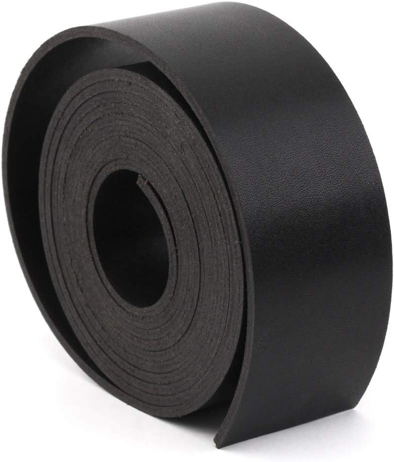 lalatia Double Sided Faux Leather Strip Crafts Strap 1.5 Inch Wide Black 2 Yards Long