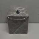 PU Leather Tissue Box Cover Square Tissue Box Holder with Magnetic Closure (Slate Grey)