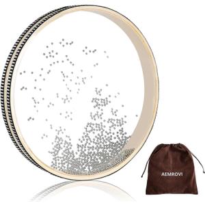 10 Inch Ocean Drum Sea Drum, With Hardwood Shell and Steel Beads- Sound Healing Instrument for Meditation, Relaxation, Yoga, Stress Relief Includes Carry Bag(10in)