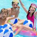 Inflatable Beach Balls Design for Swimming Pool Party Favor, Birthday Parties, Summer Fun Toy (12-Pack, Blue & White 12")