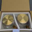 2 Pack 2 Liter/68 oz Glass Pitcher with Lid, Water Pitchers with Handle for Fridge, Large Jug for Iced Tea, Coffee, Borosilicate Glass Carafe for Hot/Cold Brew Drink and Homemade Beverage, Gold