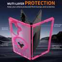 Threehundred for Samsung Galaxy Z Fold 7 Case Magnetic [Compatible with MagSafe], Cute Aesthetic Design Translucent Matte Military Grade Protection Hard Rugged Phone Case for Girls Women - Hot Pink