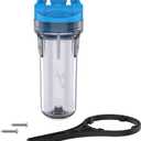 Pentair OMNIFilter WH5 Filter Housing, 10" Standard Clear Sump Water Filter Housing with Integral Mounting Bracket and 3/4" NPT Inlet, Includes Housing, Mounting Screws and Wrench, Clear