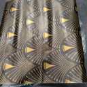 Black and Gold Wallpaper Peel and Stick Modern 17.3" X 78.8" Contact Paper for Cabinets Self Adhesive Removable Wallpaper for Bedroom Art Deco Wallpapers Geometric Waterproof Vinyl Rolls