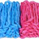 ADXCO 72 Pieces Baby Gender Reveal Leis Bulk Plastic Leis Assortment Flower Leis Necklaces Hawaiian Leis Decorations Pink and Blue Leis for Baby Shower Announcement Party