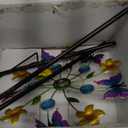 44" Butterfly Gem Wind Spinners Garden Stake, Flower Butterfly Wind Sculpture Yard Art Decorations for Lawn,Patio&Yard & Garden Decor, Metal Whirligigs Wind Spinners Outdoor