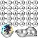 Patelai 32 Pcs Metal Bath Bomb Molds 6 Cm/ 2.4 Inch, EasyRelease Soap Mold & Bath Bombs Press for DIY Making Supplies, Ideal Gift for Spa Handmade Crafts
