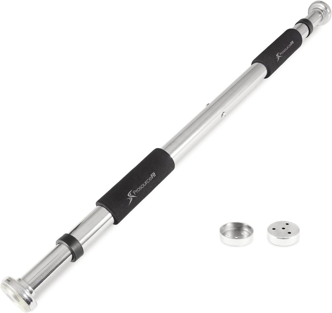 ProsourceFit Pull Up Bar for Multi Use Fitness & Home Gym Exercise 24”-39”